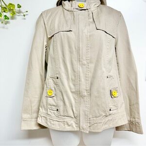 CoffeeShop size large beige jacket with hood